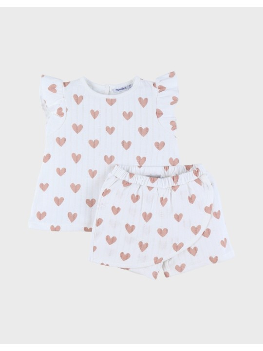 Pyjama short 2 pièces cœurs - Noukie's