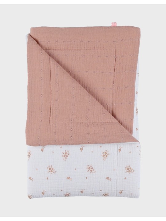 Couverture bébé 75*100cm, mousseline de coton bio - Noukie's