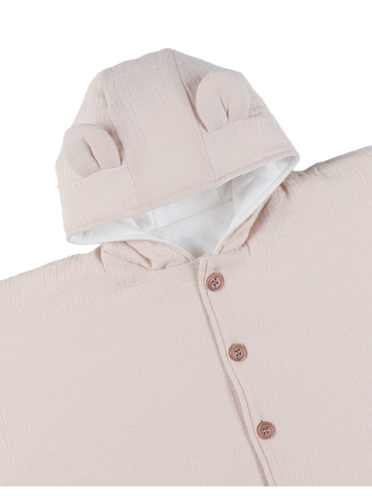 Poncho bébé, mousseline de coton bio - Noukie's