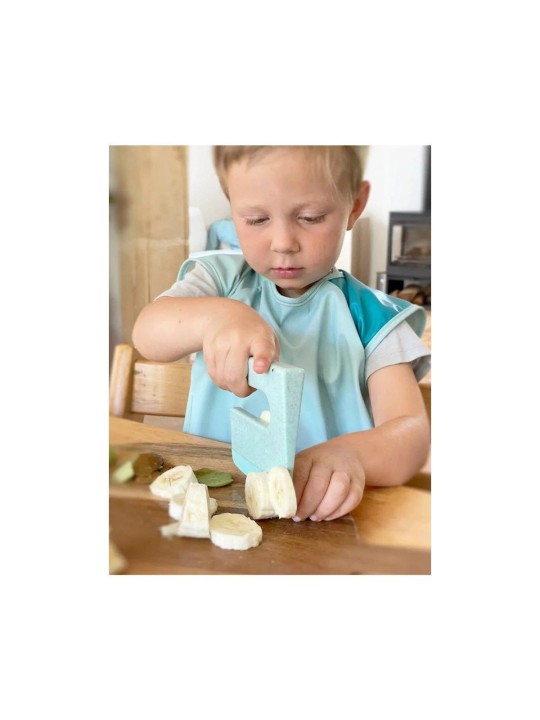SKÅGFÄ Klyv Lime Montessori Couteau pour enfants Aqua