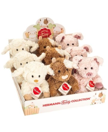 Peluche animaux de la ferme 20cm - Teddy Hermann
