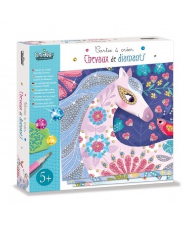 Cartes à créer - Chevaux de diamants - Créa Lign'