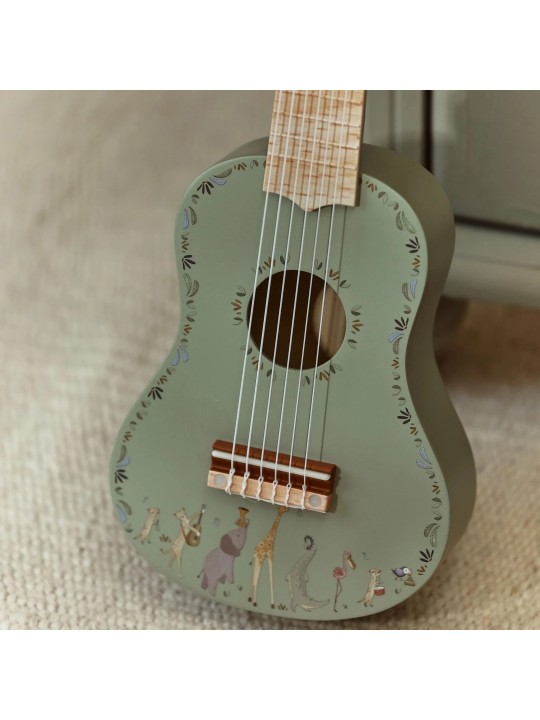 Guitare en bois vert - Safari Friends - Little Dutch