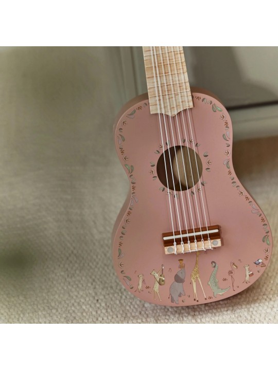 Guitare en bois rose - Safari Friends - Little Dutch