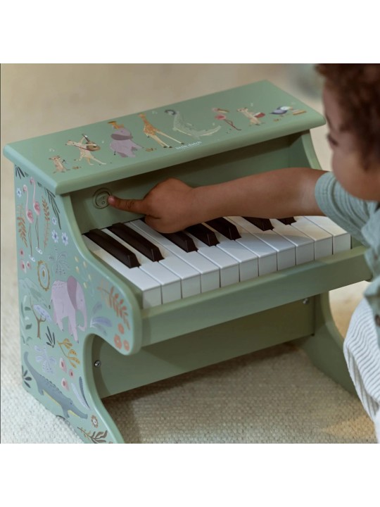 Piano en bois vert - Safari Friends - Little Dutch