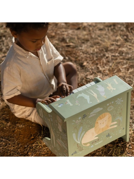 Piano en bois vert - Safari Friends - Little Dutch