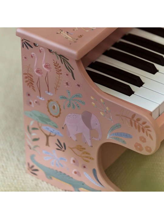 Piano en bois rose - Safari Friends - Little Dutch