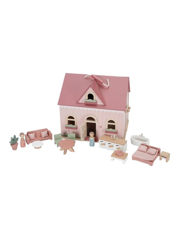 Maison de poupée en bois transportable - Little Dutch
