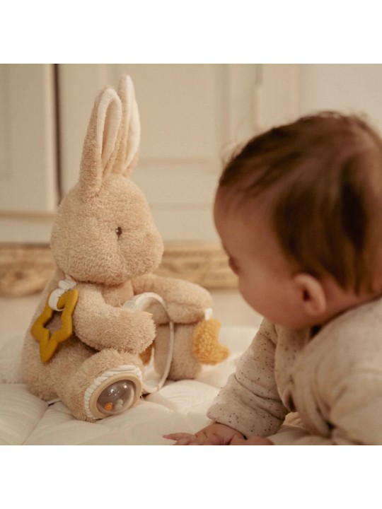 Peluche d'activité lapin - Newborn Naturals - Little Dutch