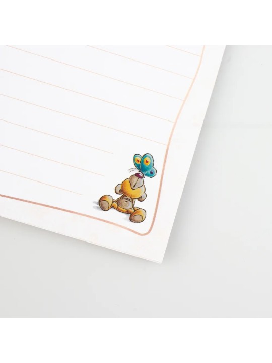 Carnet forme Rose A6 Diddlina