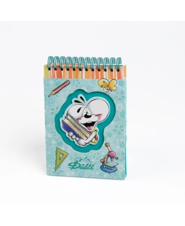 Carnet A6 spirale Bleu Diddl - Diddl