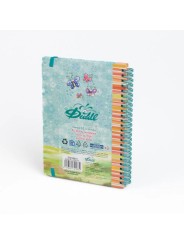 Cahier à spirale A5 Bleu Diddl élastique - Diddl