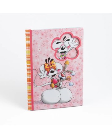 Carnet A4 rigide motif fleur Diddl - Diddl