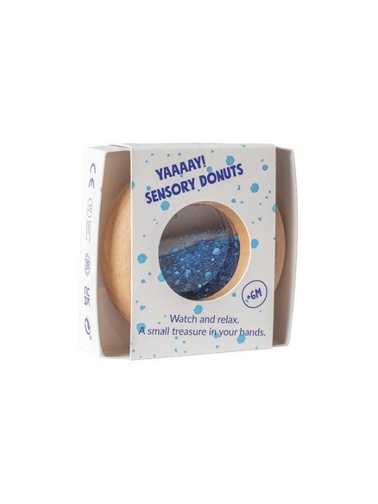Donut en Bois - Bleu - Petit Boum