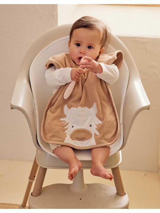 Lot de 2 bavoirs en éponge beige et kaki - Noukie's
