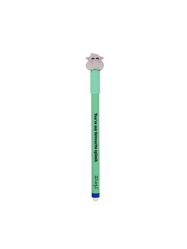 Stylo effaçable Bo-Bo Hippopotame - Tu es mon éclaboussure préférée - Mr Wonderful