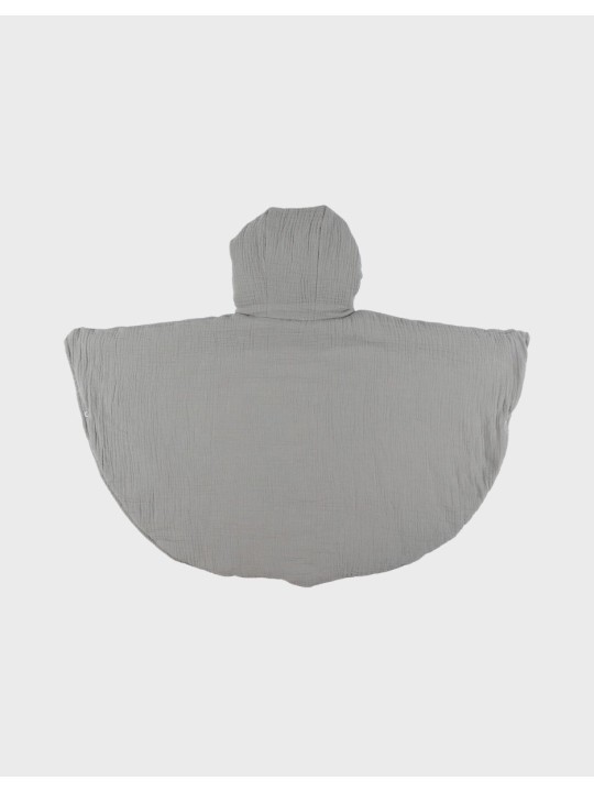 Poncho bébé, mousseline de coton bio - Kaki - Noukie's