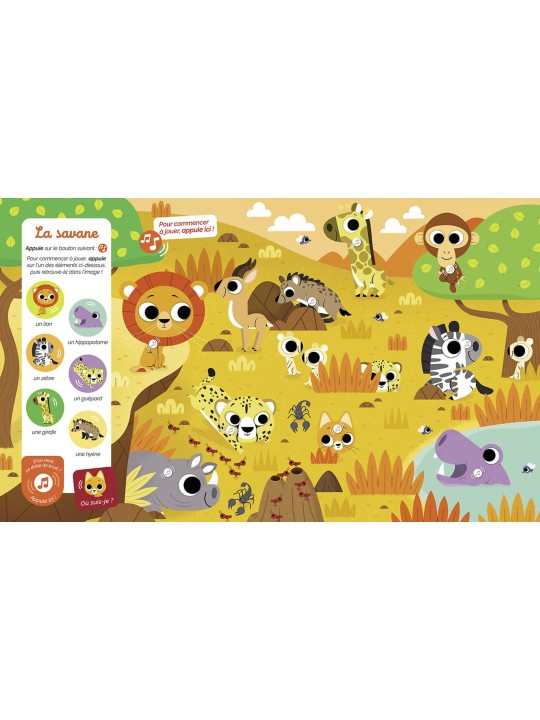 CHERCHE ET TROUVE DES TOUT-PETITS SONORE - LES ANIMAUX - AUZOU