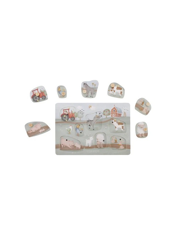 Puzzle Sonore en bois Little Farm - Little Dutch