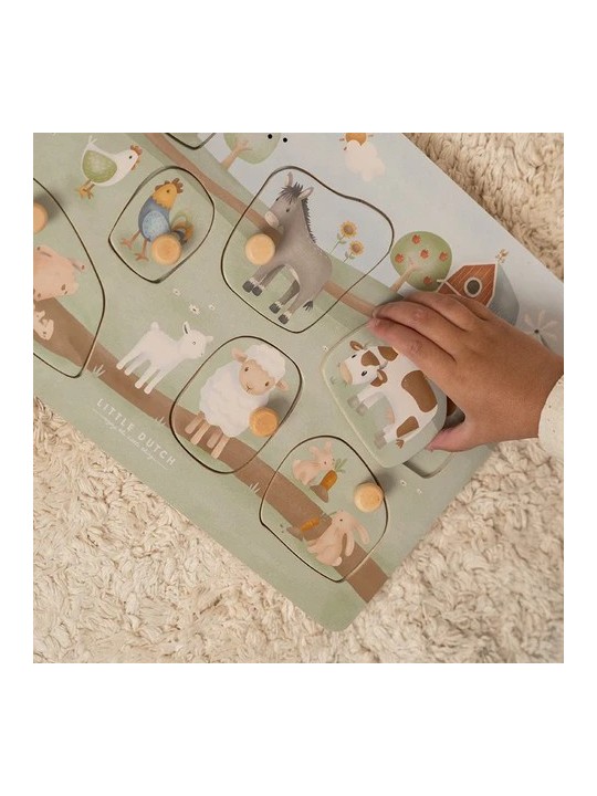 Puzzle Sonore en bois Little Farm - Little Dutch