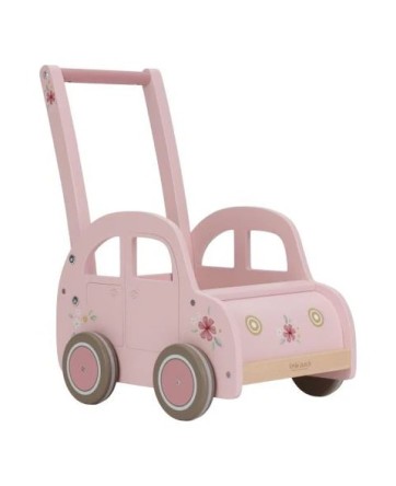 Chariot de marche voiture Rose - Little Dutch