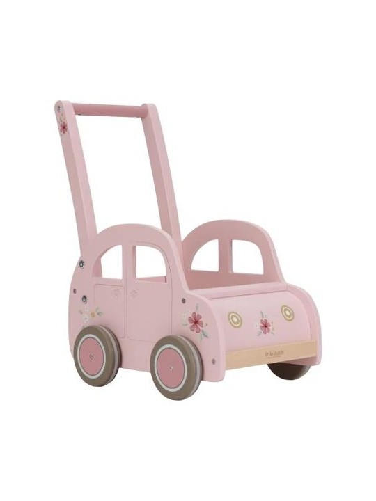 Chariot de marche voiture Rose - Little Dutch