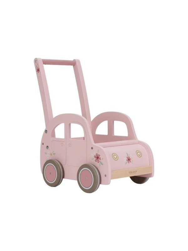 Chariot de marche voiture Rose - Little Dutch