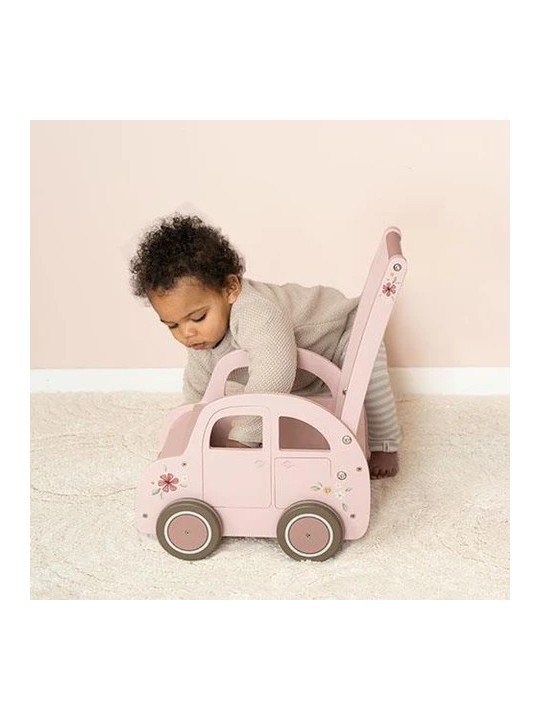 Chariot de marche voiture Rose - Little Dutch