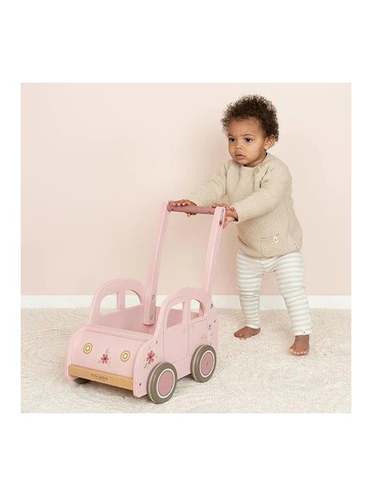 Chariot de marche voiture Rose - Little Dutch