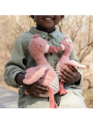 Peluche Flamant rose - Rose - 17 cm - Little Dutch