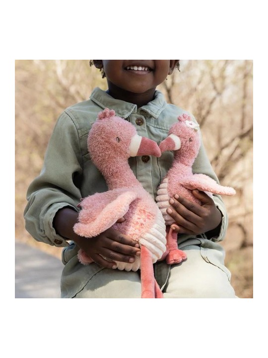 Peluche Flamant rose - Rose - 17 cm - Little Dutch