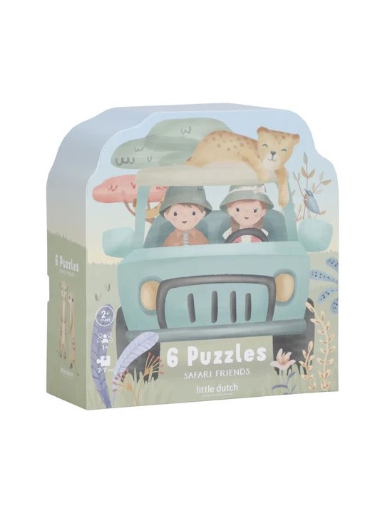 6 Puzzles - Safari Friends - Little Dutch
