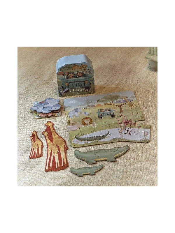 6 Puzzles - Safari Friends - Little Dutch
