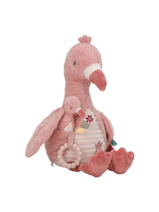 Peluche d'activité Flamant rose - Rose - Little Dutch