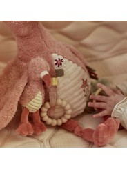 Peluche d'activité Flamant rose - Rose - Little Dutch