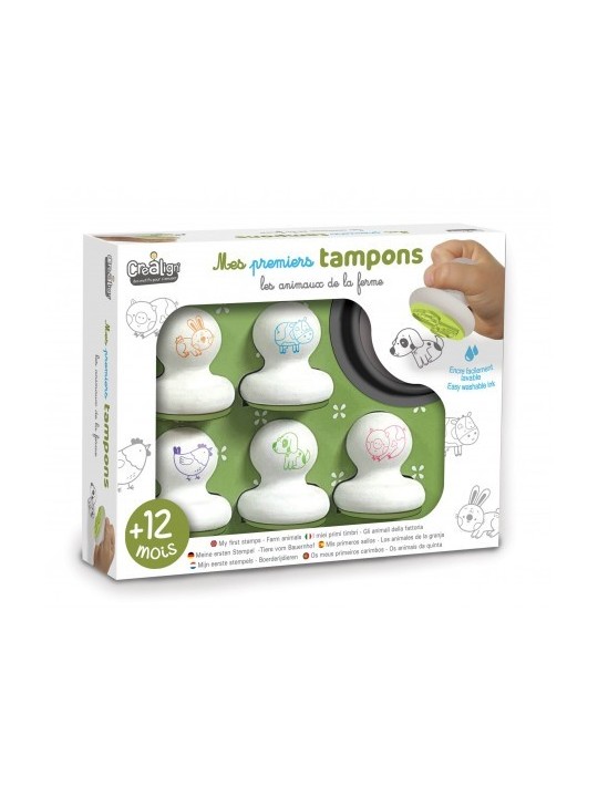 Mes premiers tampons "Animaux de la ferme" - Créa Lign'