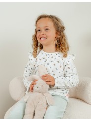 Pyjama en velours 2 pièces en velours Blanc Liberty - Noukie's