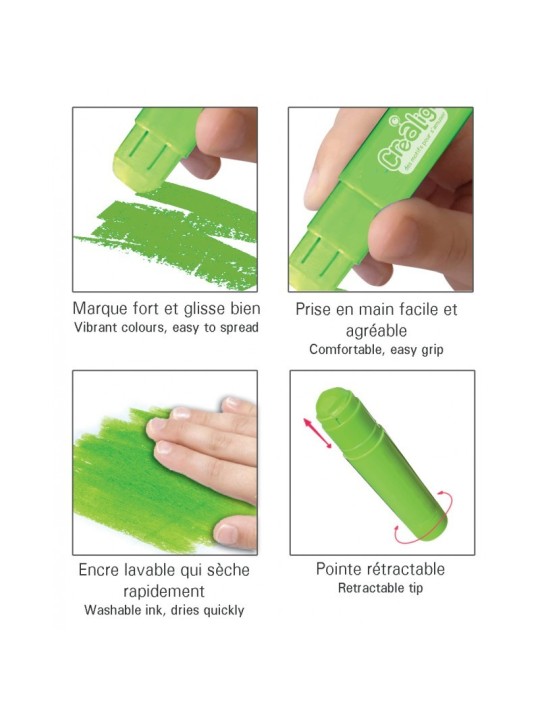 Pack 9 bâtons de gouache - Créa Lign'