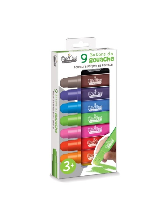 Pack 9 bâtons de gouache - Créa Lign'
