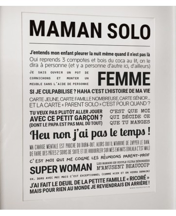 Affiche "Maman solo" - Tout est dit