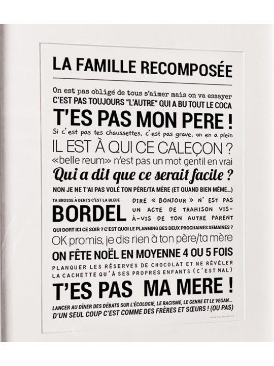 Affiche "La famille recomposée" - Tout est dit