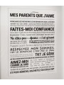 Affiche "Mes parents (darons) que j'aime" - Tout est dit