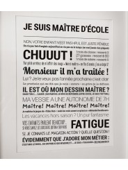 Affiche "Je suis maître d'école" - Tout est dit