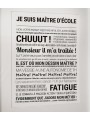 Affiche "Je suis maître d'école" - Tout est dit