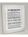 Affiche "J'ai une boutique" - Tout est dit