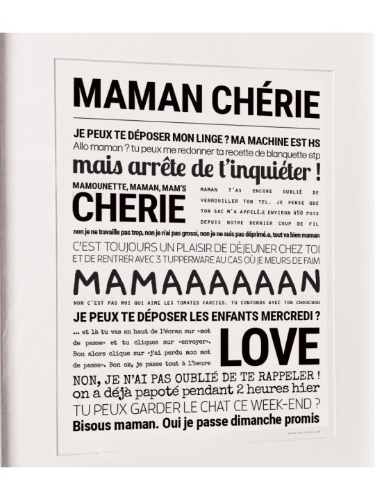Affiche "Maman chérie" - Tout est dit