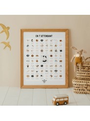 Affiche à dater "En t'attendant" - Les petites dates