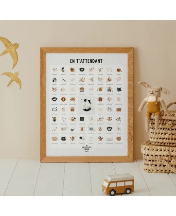 Affiche à dater "En t'attendant" - Les petites dates