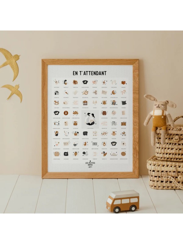 Affiche à dater "En t'attendant" - Les petites dates