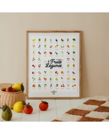 Affiche à dater "Mes premiers fruits et légumes" - Les petites dates